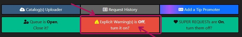 DJ Request app with explicit lryics filtering